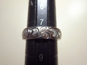 ハワイヤン,彫り,シルバー,指輪,サイズ直し,SV,925,リング